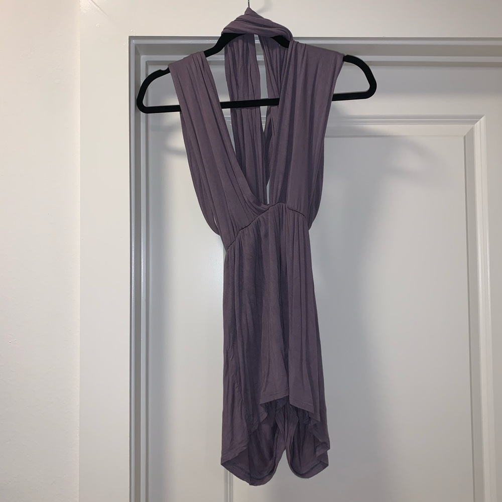 Purple wrap romper